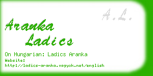 aranka ladics business card